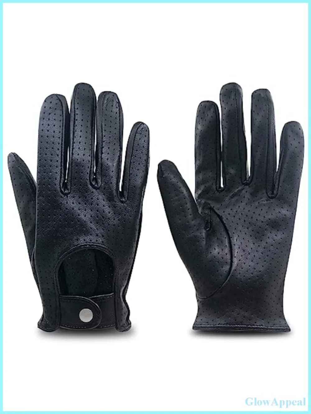 Women's Full Mesh Leather Driving Gloves Unlined - Soft Thin Italian Lambskin